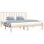 Solid pine wood bed frame 200x200 cm by vidaXL, Beds and slatted bases - Ref: Foro24-3105180, Price: 121,36 €, Discount: %