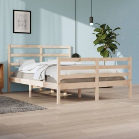 Solid pine wood bed frame 160x200 cm by vidaXL, Beds and slatted bases - Ref: Foro24-3105016, Price: 132,04 €, Discount: %