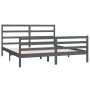 Estructura de cama madera maciza de pino gris 180x200 cm de vidaXL, Camas y somieres - Ref: Foro24-3105023, Precio: 163,41 €,...