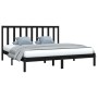 Solid black pine wood bed frame 200x200 cm by vidaXL, Beds and slatted bases - Ref: Foro24-3105184, Price: 150,26 €, Discount: %