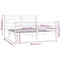 Estructura de cama madera maciza blanco Super King 180x200 cm de vidaXL, Camas y somieres - Ref: Foro24-3105022, Precio: 145,...