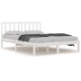 White solid wood bed frame Super King 180x200 cm by vidaXL, Beds and slatted bases - Ref: Foro24-3105087, Price: 141,99 €, Di...