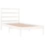 Estructura de cama madera maciza de pino blanca 100x200 cm de vidaXL, Camas y somieres - Ref: Foro24-3104924, Precio: 84,75 €...