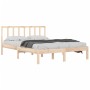 Solid pine wood bed frame 120x200 cm by vidaXL, Beds and slatted bases - Ref: Foro24-3105066, Price: 106,32 €, Discount: %