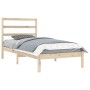 Solid pine wood bed frame 100x200 cm by vidaXL, Beds and slatted bases - Ref: Foro24-3104923, Price: 79,01 €, Discount: %