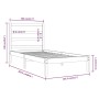 Estructura de cama madera maciza de pino 100x200 cm de vidaXL, Camas y somieres - Ref: Foro24-3104923, Precio: 79,51 €, Descu...