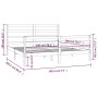 Estructura de cama madera maciza de pino negra 180x200 cm de vidaXL, Camas y somieres - Ref: Foro24-3105025, Precio: 149,99 €...