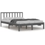 Solid gray pine wood bed frame 140x200 cm by vidaXL, Beds and slatted bases - Ref: Foro24-3105073, Price: 130,99 €, Discount: %