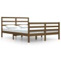 Estructura de cama madera maciza de pino marrón miel 160x200 cm de vidaXL, Camas y somieres - Ref: Foro24-3105019, Precio: 15...