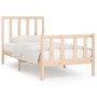 Solid wood bed frame 90x190 cm by vidaXL, Beds and slatted bases - Ref: Foro24-3105190, Price: 89,15 €, Discount: %