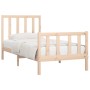 Solid wood bed frame 90x190 cm by vidaXL, Beds and slatted bases - Ref: Foro24-3105190, Price: 89,15 €, Discount: %