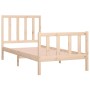 Solid wood bed frame 90x190 cm by vidaXL, Beds and slatted bases - Ref: Foro24-3105190, Price: 89,15 €, Discount: %