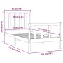 Solid wood bed frame 90x190 cm by vidaXL, Beds and slatted bases - Ref: Foro24-3105190, Price: 89,15 €, Discount: %