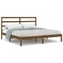 Estructura de cama madera maciza marrón miel 180x200 cm de vidaXL, Camas y somieres - Ref: Foro24-3104951, Precio: 165,32 €, ...