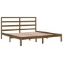 Estructura de cama madera maciza marrón miel 180x200 cm de vidaXL, Camas y somieres - Ref: Foro24-3104951, Precio: 165,32 €, ...