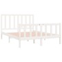 White solid wood bed frame 140x190 cm by vidaXL, Beds and slatted bases - Ref: Foro24-3105206, Price: 125,40 €, Discount: %