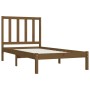 Estructura de cama madera maciza marrón miel 75x190 cm de vidaXL, Camas y somieres - Ref: Foro24-3105123, Precio: 92,94 €, De...