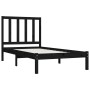 Estructura de cama madera maciza pino individual negro 90x190cm de vidaXL, Camas y somieres - Ref: Foro24-3105129, Precio: 12...