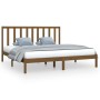 Estructura de cama madera maciza de pino marrón miel 200x200 cm de vidaXL, Camas y somieres - Ref: Foro24-3105183, Precio: 15...