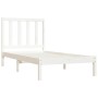 Estructura de cama madera maciza de pino blanca 100x200 cm de vidaXL, Camas y somieres - Ref: Foro24-3105151, Precio: 93,99 €...