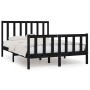 Estructura de cama madera maciza negra 120x190 cm de vidaXL, Camas y somieres - Ref: Foro24-3105199, Precio: 161,83 €, Descue...