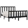 Estructura de cama madera maciza negra 120x190 cm de vidaXL, Camas y somieres - Ref: Foro24-3105199, Precio: 161,83 €, Descue...