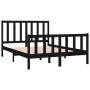 Estructura de cama madera maciza negra 120x190 cm de vidaXL, Camas y somieres - Ref: Foro24-3105199, Precio: 161,83 €, Descue...