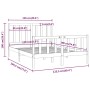 Estructura de cama madera maciza negra 120x190 cm de vidaXL, Camas y somieres - Ref: Foro24-3105199, Precio: 161,83 €, Descue...