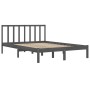 Estructura de cama madera maciza de pino gris 150x200 cm de vidaXL, Camas y somieres - Ref: Foro24-3105078, Precio: 154,07 €,...