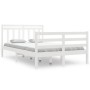 White solid wood bed frame 120x200 cm by vidaXL, Beds and slatted bases - Ref: Foro24-3105311, Price: 122,13 €, Discount: %