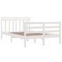 White solid wood bed frame 120x200 cm by vidaXL, Beds and slatted bases - Ref: Foro24-3105311, Price: 122,13 €, Discount: %