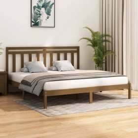 Honey brown solid wood bed frame super king 180x200 cm by vidaXL, Beds and slatted bases - Ref: Foro24-3105268, Price: 185,99...