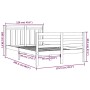 Estructura de cama madera maciza negro 120x200 cm de vidaXL, Camas y somieres - Ref: Foro24-3105314, Precio: 157,05 €, Descue...