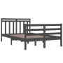 Estructura cama madera maciza doble pequeña gris 120x190 cm de vidaXL, Camas y somieres - Ref: Foro24-3105287, Precio: 153,99...