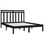 Black solid wood bed frame 120x190 cm by vidaXL, Beds and slatted bases - Ref: Foro24-3105224, Price: 151,02 €, Discount: %