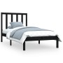 Estructura de cama de madera maciza de pino negro 90x200 cm de vidaXL, Camas y somieres - Ref: Foro24-3105149, Precio: 96,90 ...