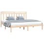 Estructura de cama de madera maciza 200x200 cm de vidaXL, Camas y somieres - Ref: Foro24-3105270, Precio: 125,42 €, Descuento: %