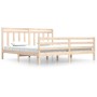 Estructura de cama de madera maciza 200x200 cm de vidaXL, Camas y somieres - Ref: Foro24-3105335, Precio: 139,57 €, Descuento: %