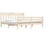 Estructura de cama de madera maciza 200x200 cm de vidaXL, Camas y somieres - Ref: Foro24-3105335, Precio: 139,57 €, Descuento: %