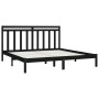 Solid black pine wood bed frame 200x200 cm by vidaXL, Beds and slatted bases - Ref: Foro24-3105274, Price: 155,15 €, Discount: %