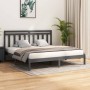 Estructura de cama de matrimonio madera maciza gris 180x200 cm de vidaXL, Camas y somieres - Ref: Foro24-3105267, Precio: 176...