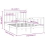 Estructura de cama de madera maciza blanca 135x190 cm de vidaXL, Camas y somieres - Ref: Foro24-3105201, Precio: 132,27 €, De...