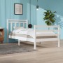 Estructura de cama madera maciza blanco 90x200 cm de vidaXL, Camas y somieres - Ref: Foro24-3105301, Precio: 102,03 €, Descue...