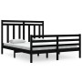 Solid black pine wood bed frame 160x200 cm by vidaXL, Beds and slatted bases - Ref: Foro24-3105329, Price: 155,52 €, Discount: %