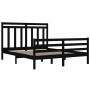 Solid black pine wood bed frame 160x200 cm by vidaXL, Beds and slatted bases - Ref: Foro24-3105329, Price: 155,52 €, Discount: %