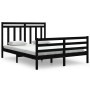 Estructura de cama madera maciza King Size negra 150x200 cm de vidaXL, Camas y somieres - Ref: Foro24-3105324, Precio: 158,28...