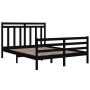 Estructura de cama madera maciza King Size negra 150x200 cm de vidaXL, Camas y somieres - Ref: Foro24-3105324, Precio: 158,28...