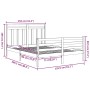 Estructura de cama madera maciza King Size negra 150x200 cm de vidaXL, Camas y somieres - Ref: Foro24-3105324, Precio: 158,28...