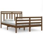 Honey brown solid wood bed frame 140x200 cm by vidaXL, Beds and slatted bases - Ref: Foro24-3105318, Price: 149,57 €, Discoun...