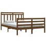 Estructura de cama madera maciza marrón miel 140x200 cm de vidaXL, Camas y somieres - Ref: Foro24-3105318, Precio: 149,57 €, ...